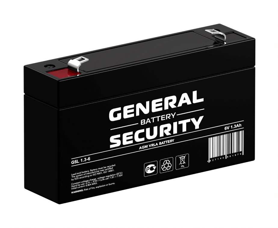 General Security GSL1.3-6 6 V 1.3 Ah